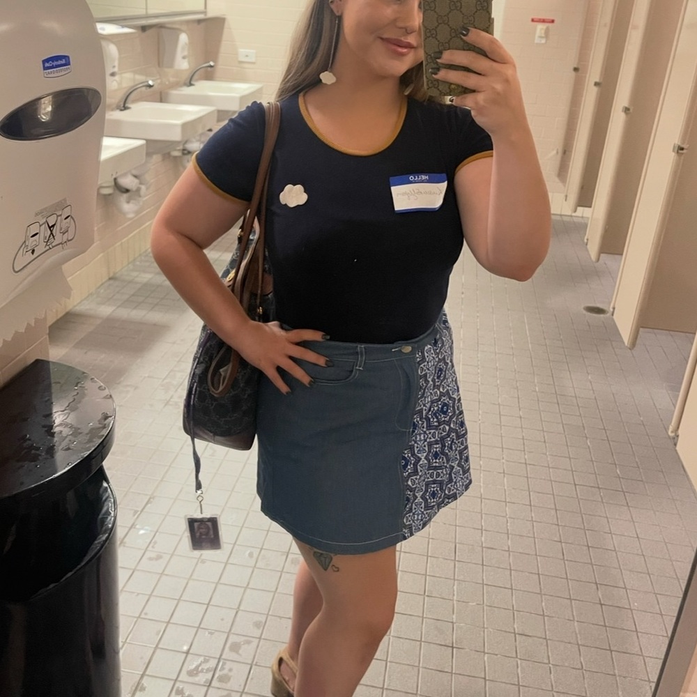blue Pull & Bear top